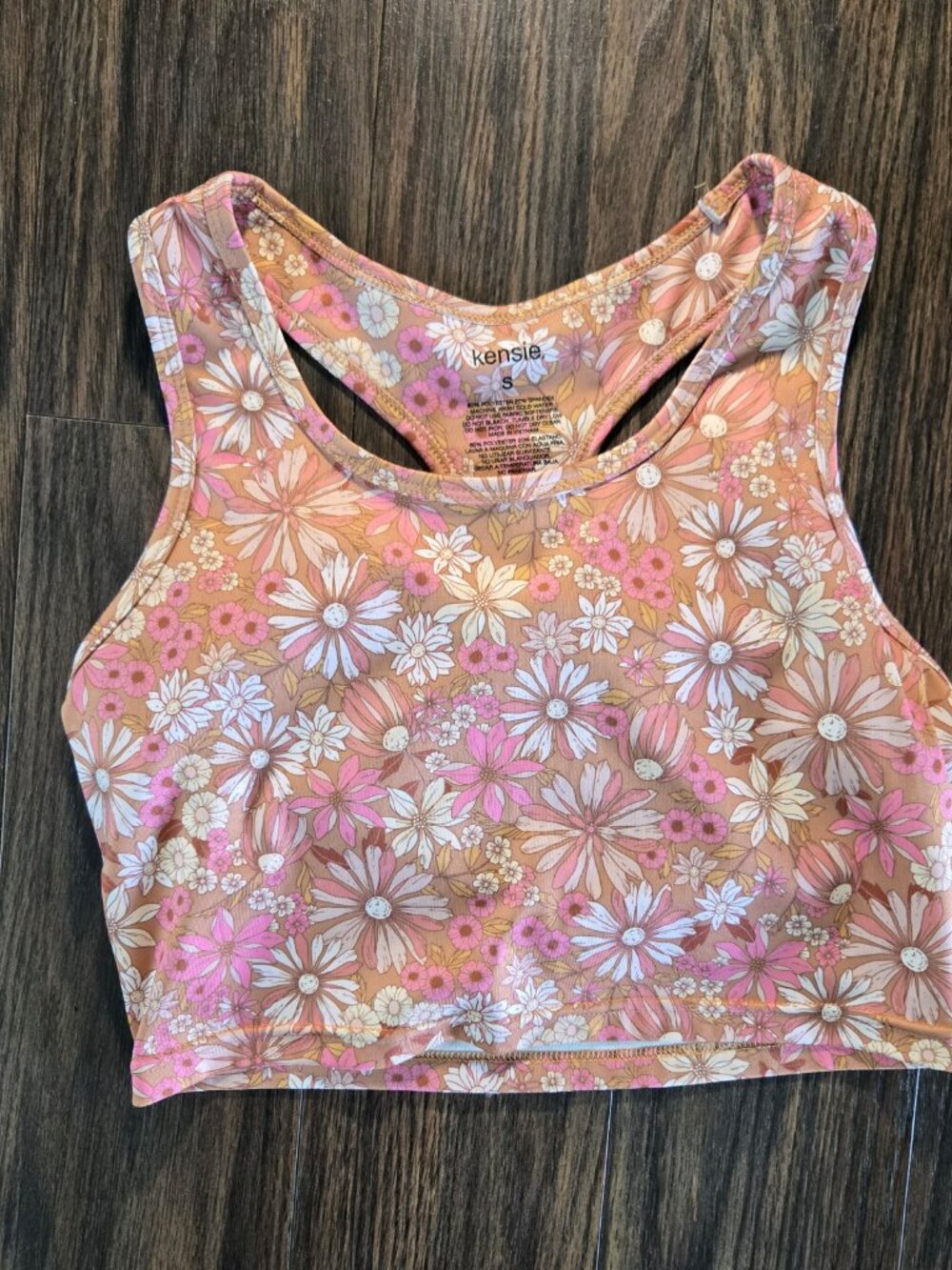 KENSIE Athletic/Athleisure Floral Sports Bra NWOT/SIZE S